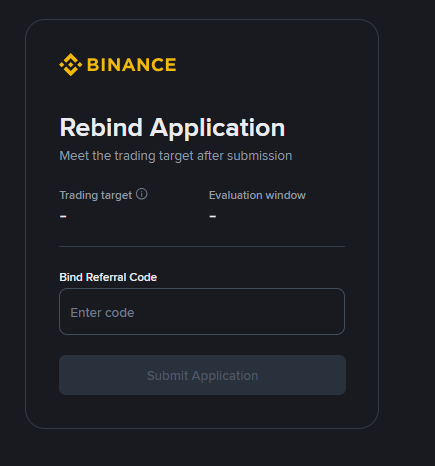 Binance rebind application (The Crypto Mojo)