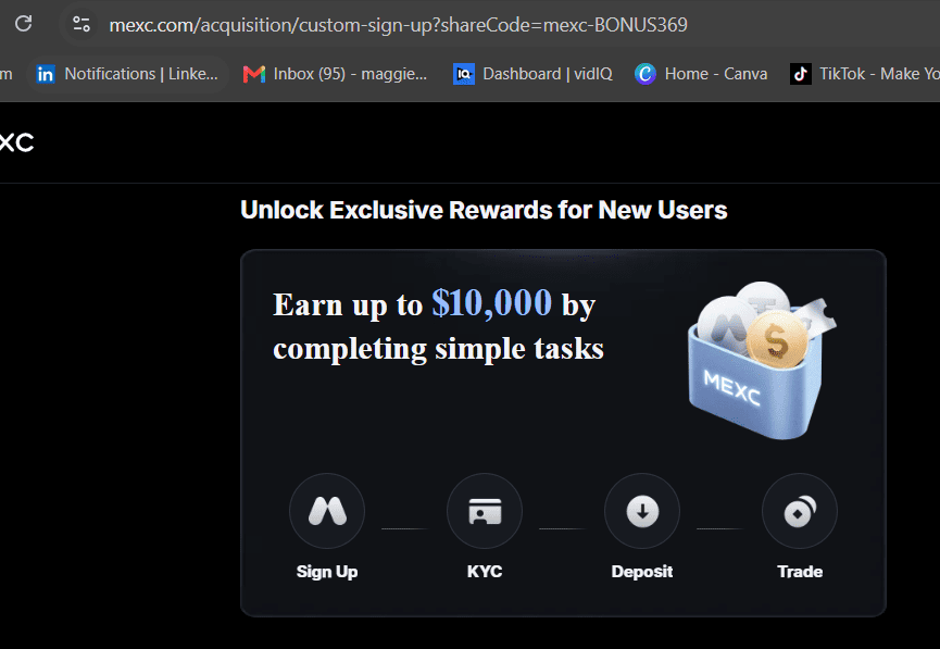mexc referral ID with $10,000 welcome bonus